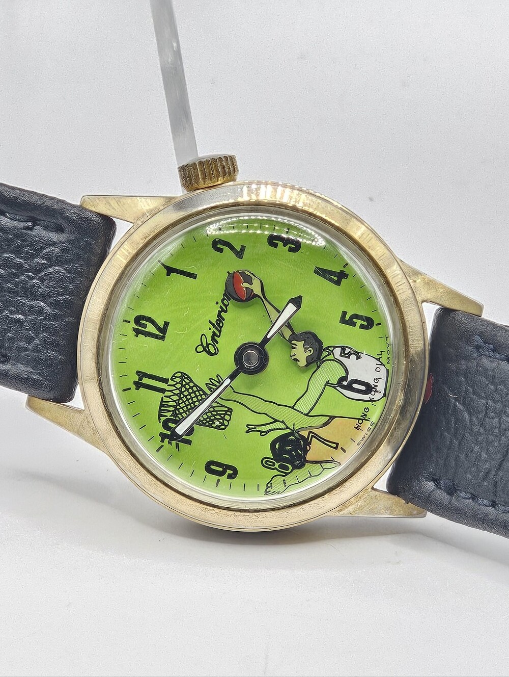Vintage Criterion Animated Basketball Player Wristwatch Non Working